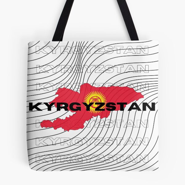 Item preview, Flag Map of Kyrgyzstan designed and sold by nyblydd.