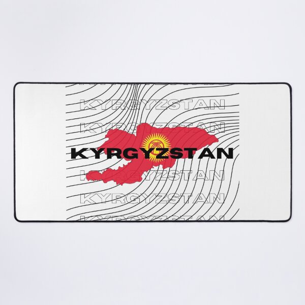 Item preview, Flag Map of Kyrgyzstan designed and sold by nyblydd.