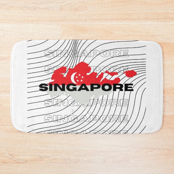 Item preview, Flag Map of Singapore designed and sold by nyblydd.