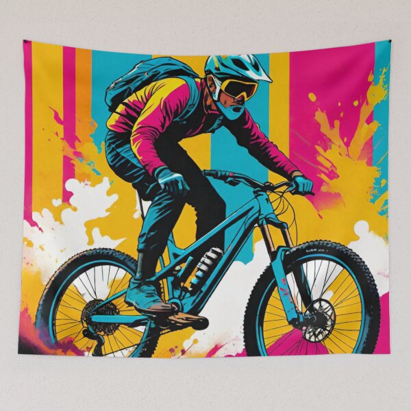 Item preview, Colorful MTB Shredder in Action designed and sold by GrizzlyCollective.