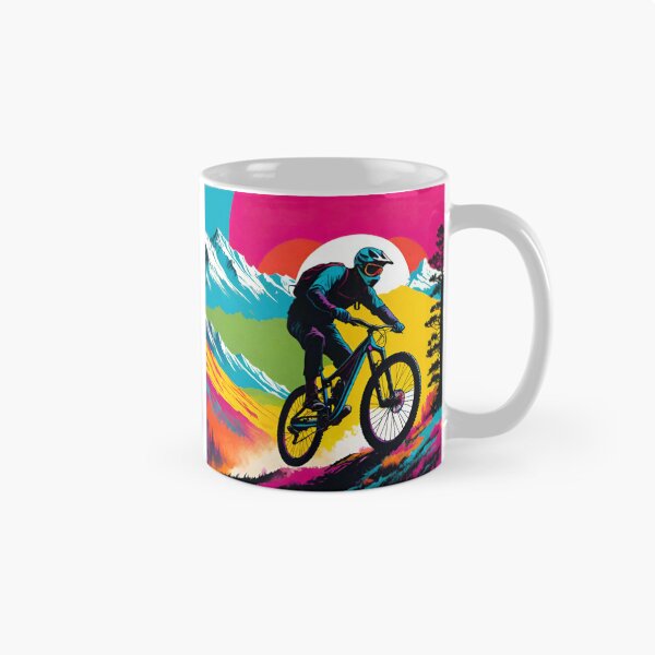 Item preview, MTB Uphill Climb in a Serene Mountain Escape designed and sold by GrizzlyCollective.