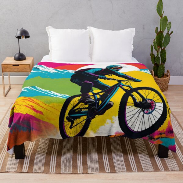 Item preview, MTB Uphill Climb in a Serene Mountain Escape designed and sold by GrizzlyCollective.