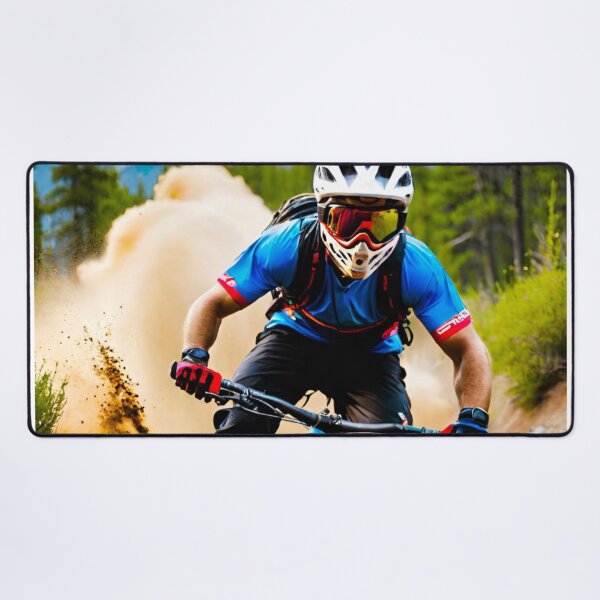 Item preview, MTB Shredder Kicking Up Dust on Loose Trails designed and sold by GrizzlyCollective.