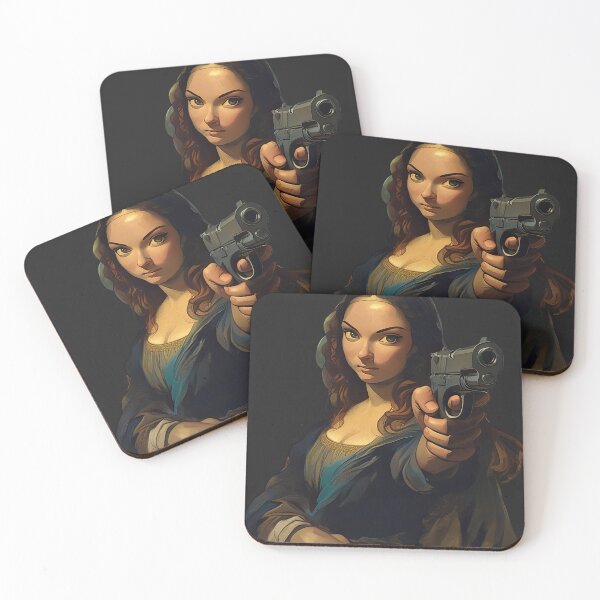 Item preview, Anime Mona Lisa with gun designed and sold by obstinator.