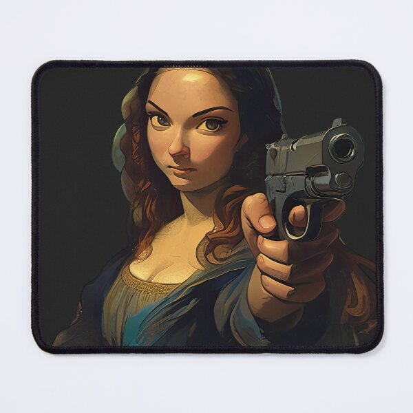 Item preview, Anime Mona Lisa with gun designed and sold by obstinator.