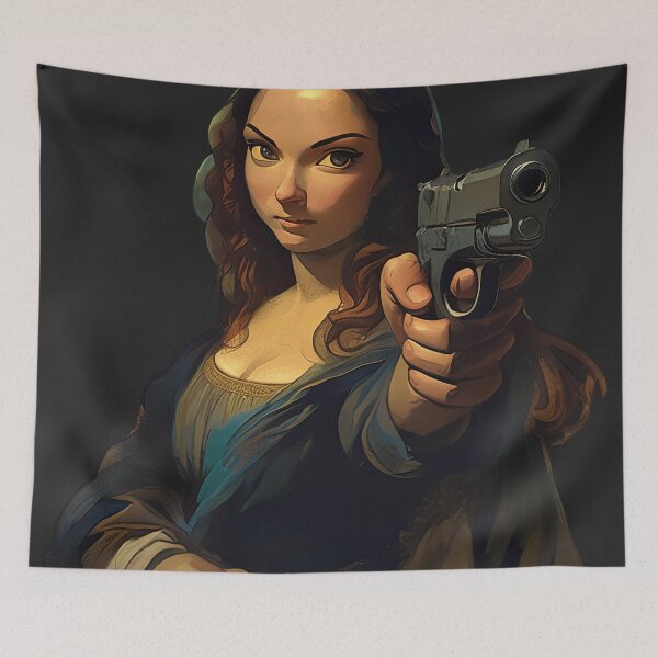 Item preview, Anime Mona Lisa with gun designed and sold by obstinator.