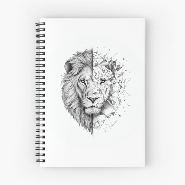 Item preview, Geometric Lion Fusion Tee designed and sold by Ink & Circuit.