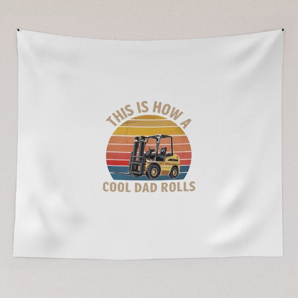 Item preview,  "This Is How a Cool Dad Rolls" Forklift Operator Shirt – Funny Forklift Meme & Certified Driver Apparel designed and sold by Colorful-Garden.