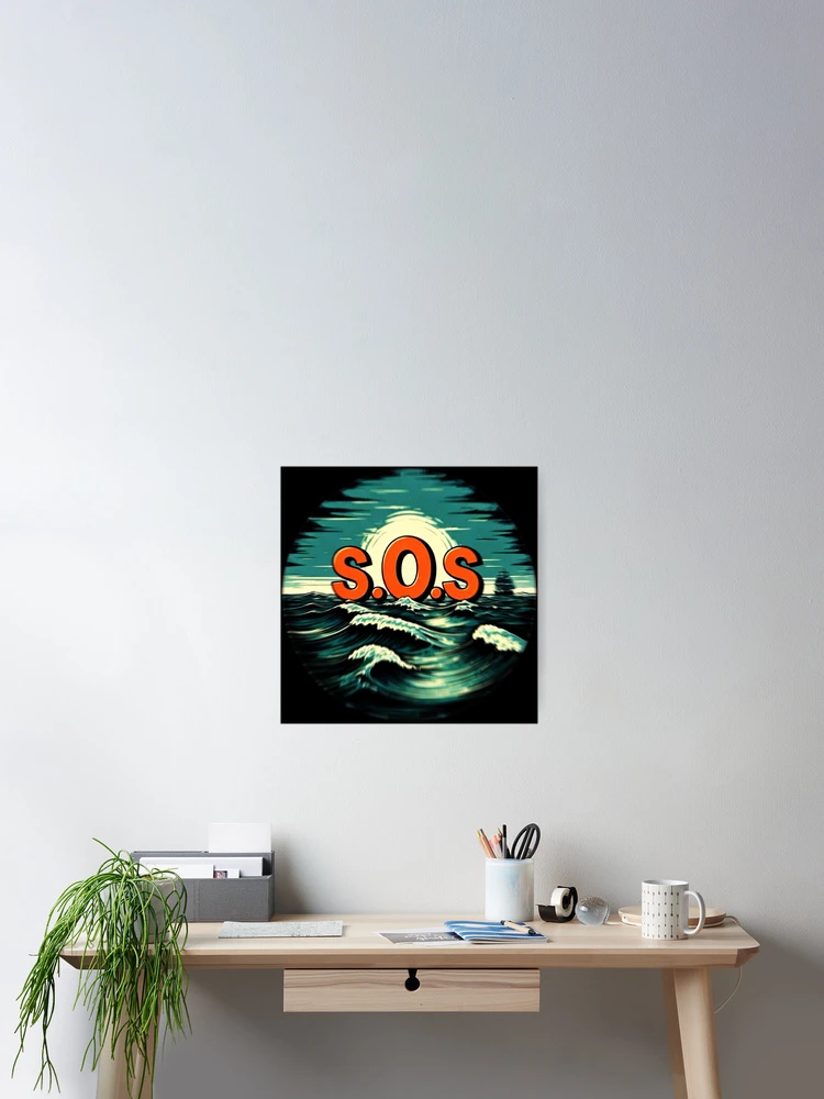 Thumbnail 2 of 3, Poster, SOS designed and sold by colorsofcherry.