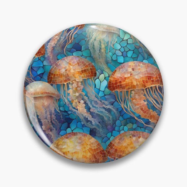 Item preview, Luminous Jellyfish Mosaic designed and sold by Glam-OOTD.