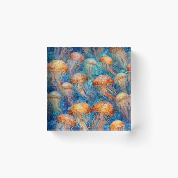 Item preview, Luminous Jellyfish Mosaic designed and sold by Glam-OOTD.