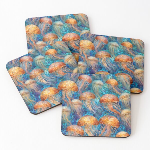 Item preview, Luminous Jellyfish Mosaic designed and sold by Glam-OOTD.