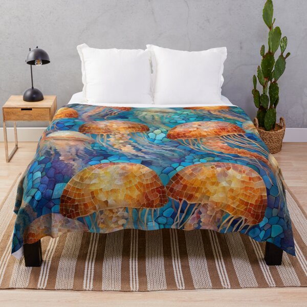 Item preview, Luminous Jellyfish Mosaic designed and sold by Glam-OOTD.