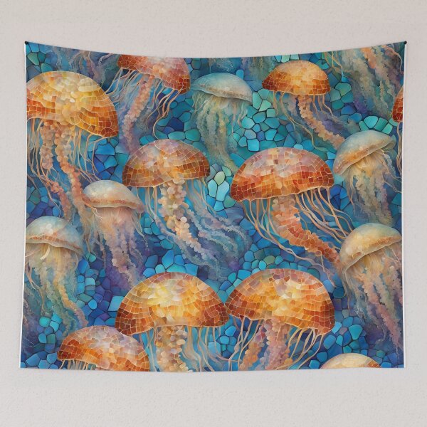 Item preview, Luminous Jellyfish Mosaic designed and sold by Glam-OOTD.
