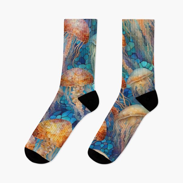 Item preview, Luminous Jellyfish Mosaic designed and sold by Glam-OOTD.