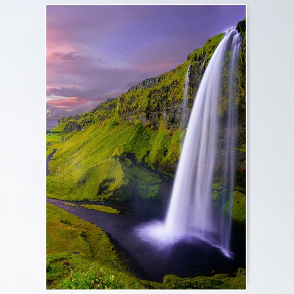 Item preview, Idyllic landscape with a waterfall designed and sold by awulangel.