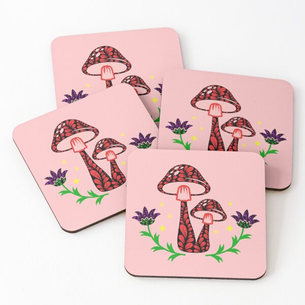 Item preview, Zen Flower Petal Art - Red Mushrooms designed and sold by SpeakBoldly.