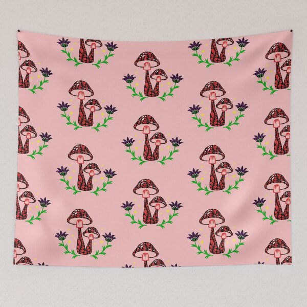 Item preview, Zen Flower Petal Art - Red Mushrooms designed and sold by SpeakBoldly.
