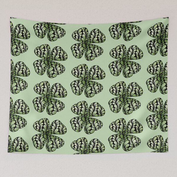Item preview, Zen Flower Petal Art - Green Four Leaf Clover designed and sold by SpeakBoldly.