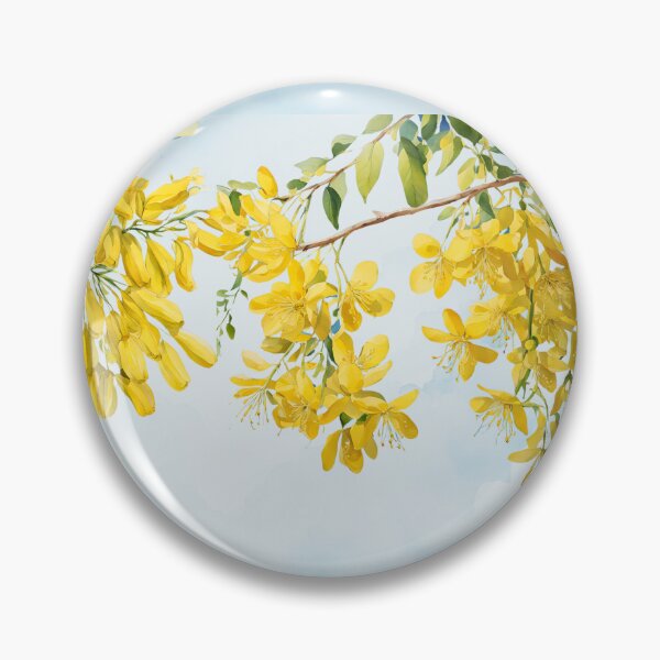 Item preview, Golden Shower Blossom in Watercolor designed and sold by Glam-OOTD.