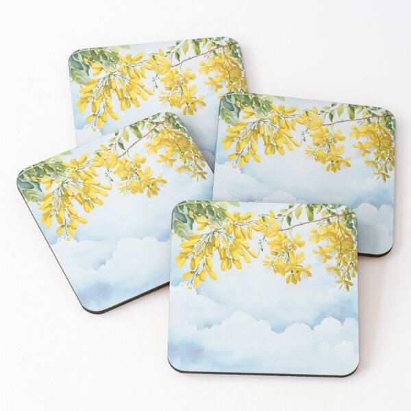 Item preview, Golden Shower Blossom in Watercolor designed and sold by Glam-OOTD.