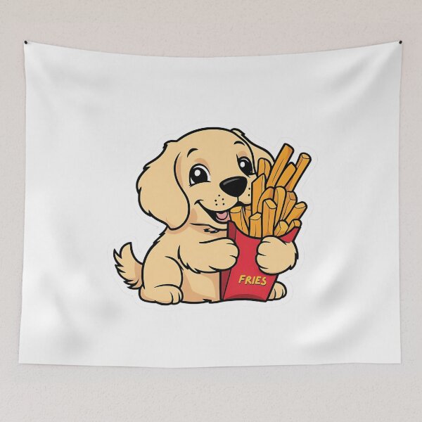 Item preview, Dog having fries | Love for junk food | Gobble Gala designed and sold by Kids GobbleGala.