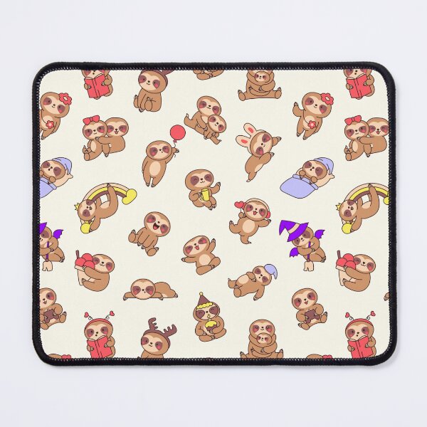 Item preview, Kawaii sloths seamless pattern designed and sold by Jessie’s Art Shop.