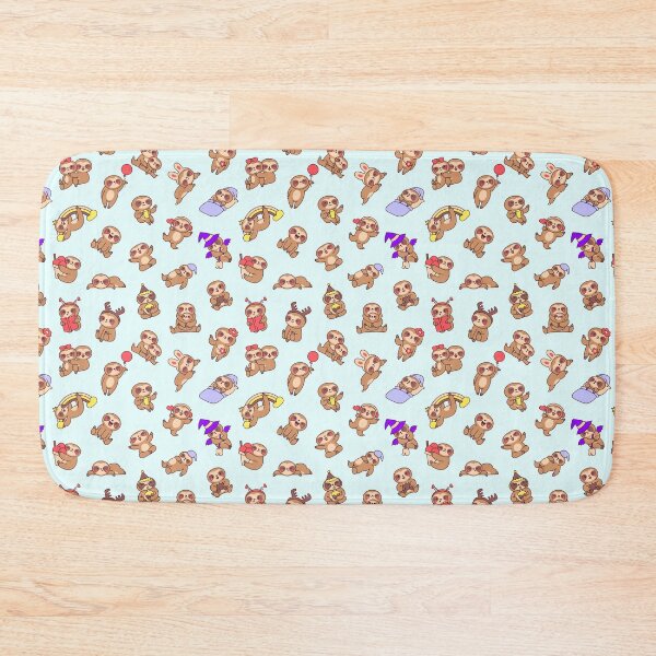 Item preview, Kawaii sloths seamless pattern designed and sold by Jessie’s Art Shop.