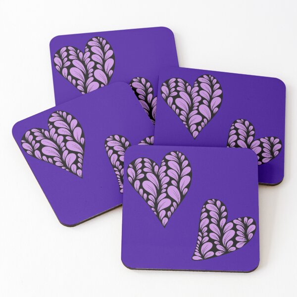 Item preview, Zen Flower Petal Art - Purple Hearts designed and sold by SpeakBoldly.