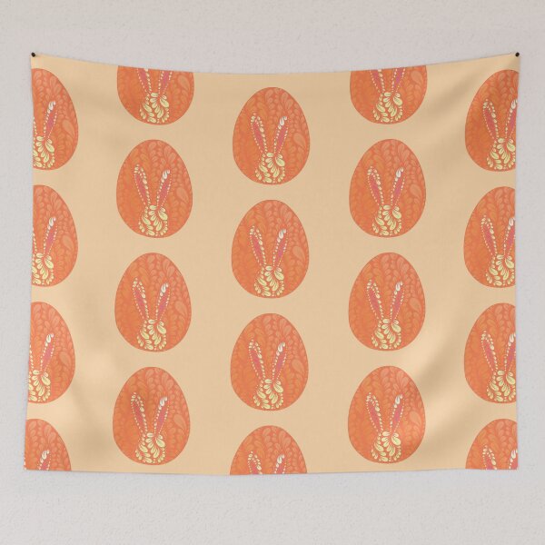 Item preview, Zen Flower Petal Art - Orange Bunny Egg designed and sold by SpeakBoldly.