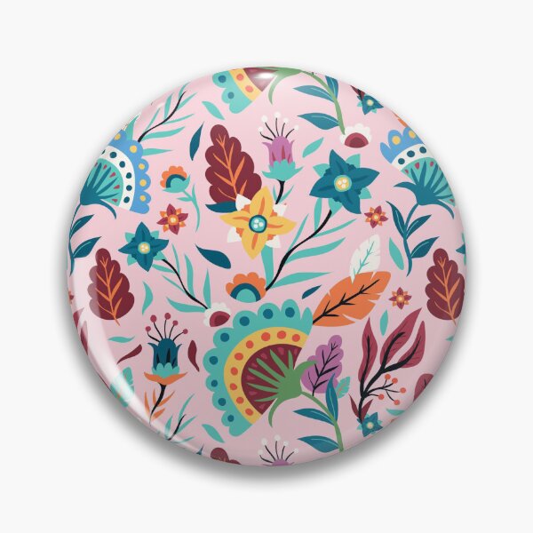 Item preview, colorful boho pattern with feathers, floral designed and sold by Mauswohn.