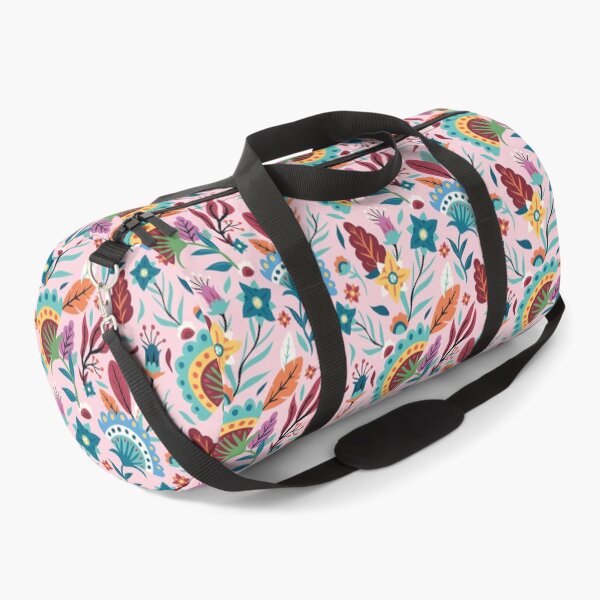 Item preview, colorful boho pattern with feathers, floral designed and sold by Mauswohn.