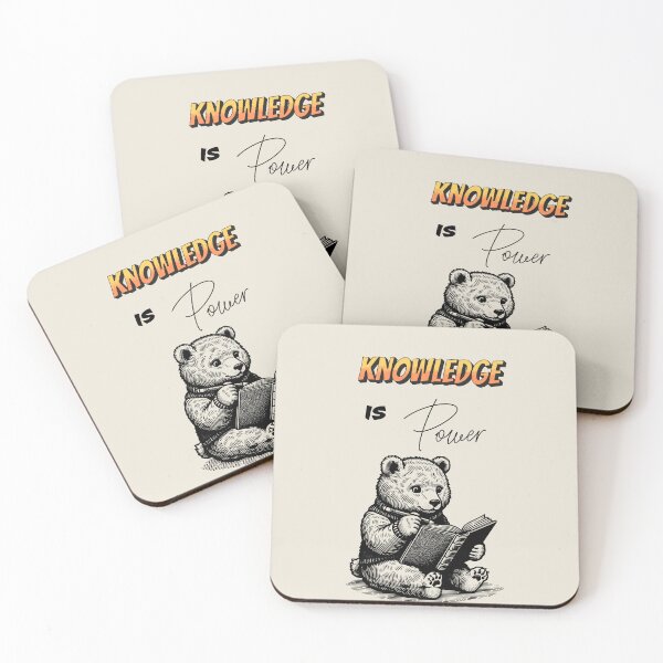 Item preview, Knowledge is Power-Bear reading designed and sold by AzSwag.