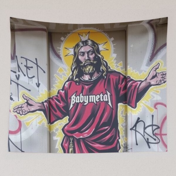 Item preview, Jesus Loves Babymetal, Funny Graffiti Design designed and sold by Burn-Ego.