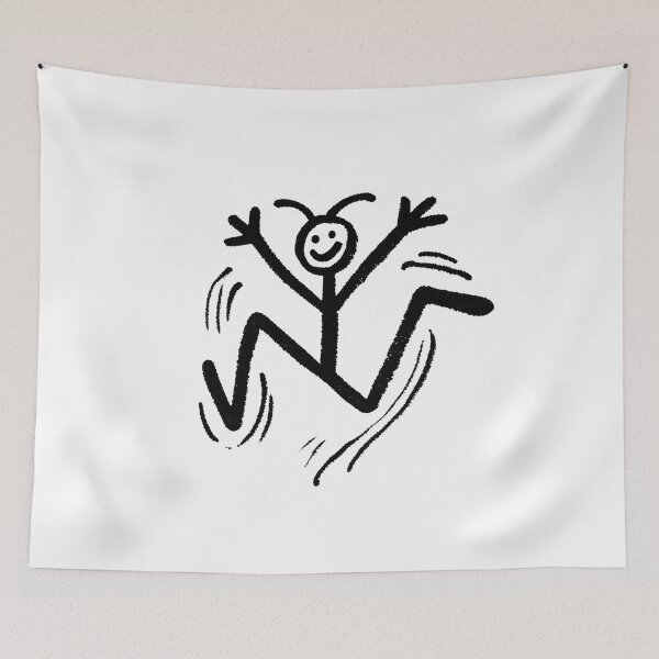 Artikelvorschau, Be Happy, Stickman, Stick Figure entworfen und verkauft von KayUweRott.