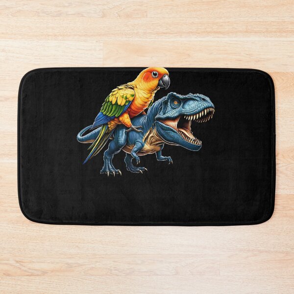 Item preview, Sun Conure Parrot Riding Dinosaur Funny Bird Lover designed and sold by Kimberley King Art  King Art.