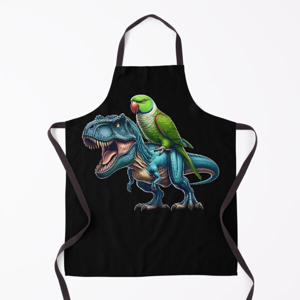 Item preview, Indian Ringneck Parrot Riding Dinosaur Funny Bird Lover designed and sold by Kimberley King Art King Art.