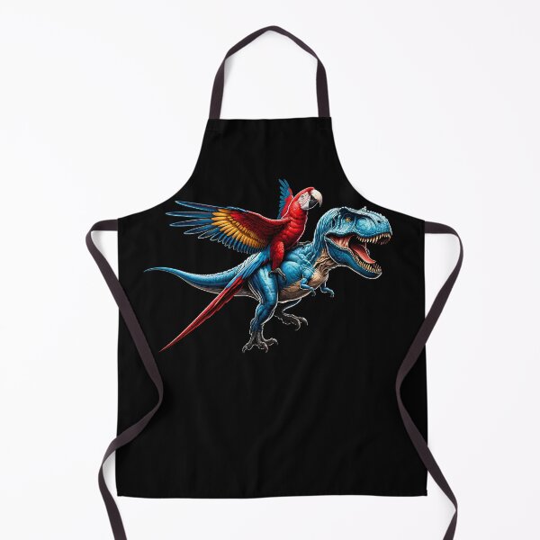 Item preview, Scarlet Macaw Parrot Riding Dinosaur Funny Bird Lover designed and sold by Kimberley King Art  King Art.
