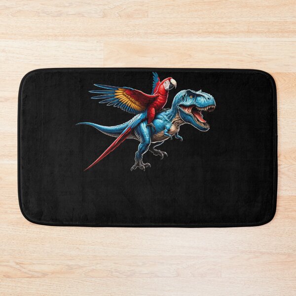 Item preview, Scarlet Macaw Parrot Riding Dinosaur Funny Bird Lover designed and sold by Kimberley King Art  King Art.