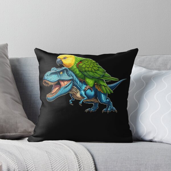 Item preview, Yellow Headed Parrot Riding Dinosaur Funny Bird Lover designed and sold by Kimberley King Art  King Art.