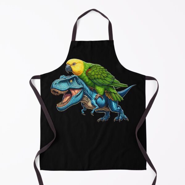 Item preview, Yellow Headed Parrot Riding Dinosaur Funny Bird Lover designed and sold by Kimberley King Art King Art.