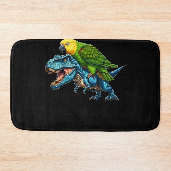 Item preview, Yellow Headed Parrot Riding Dinosaur Funny Bird Lover designed and sold by Kimberley King Art  King Art.