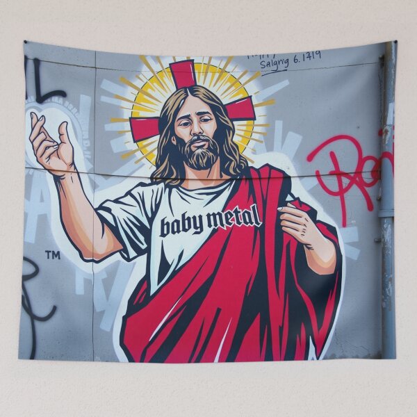 Item preview, Jesus Loves Babymetal, Kawaii Metal, Graffiti Design designed and sold by Burn-Ego.