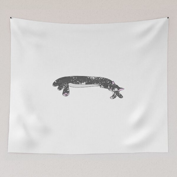 Item preview, sleeping gray spotted cat designed and sold by Kalhanne.