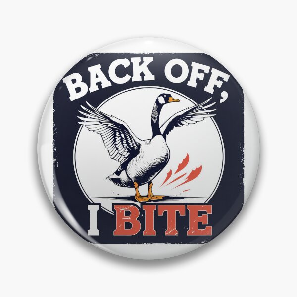 Item preview, BACK OFF, I BITE - Sassy Goose Warning designed and sold by EnigmaVoid.