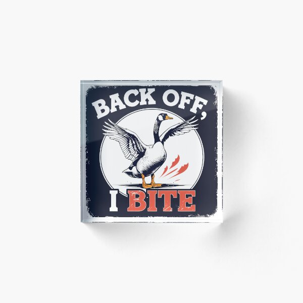 Item preview, BACK OFF, I BITE - Sassy Goose Warning designed and sold by EnigmaVoid.