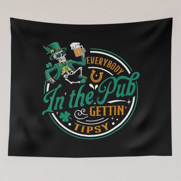 Item preview, Everybody In The Pub Getting Tipsy St Patricks Day Drinking designed and sold by Vincent-Cloud.