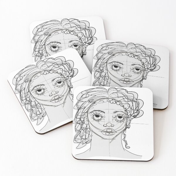 Item preview, monochrome portrait sketch designed and sold by Kalhanne.