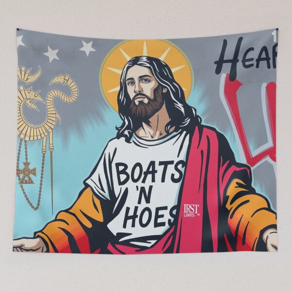 Item preview, Boats n Hoes Jesus, Graffiti Design, Funny designed and sold by Burn-Ego.