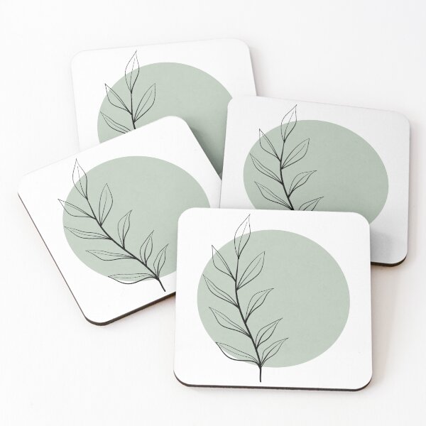 Item preview, Botanical circle with textured accents in olive green designed and sold by Pattern&Pixel.